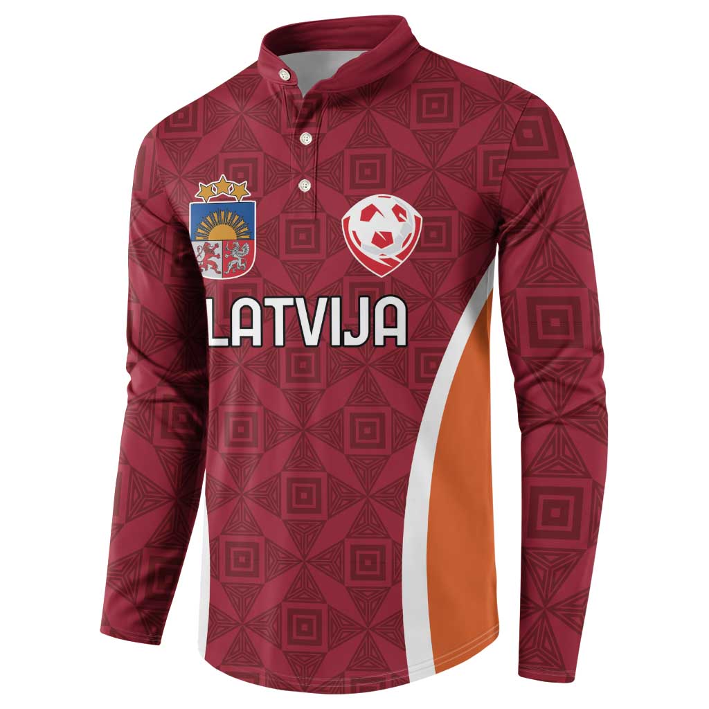 Custom Latvia Football Button Sweatshirt Latvijas Futbola Izlase