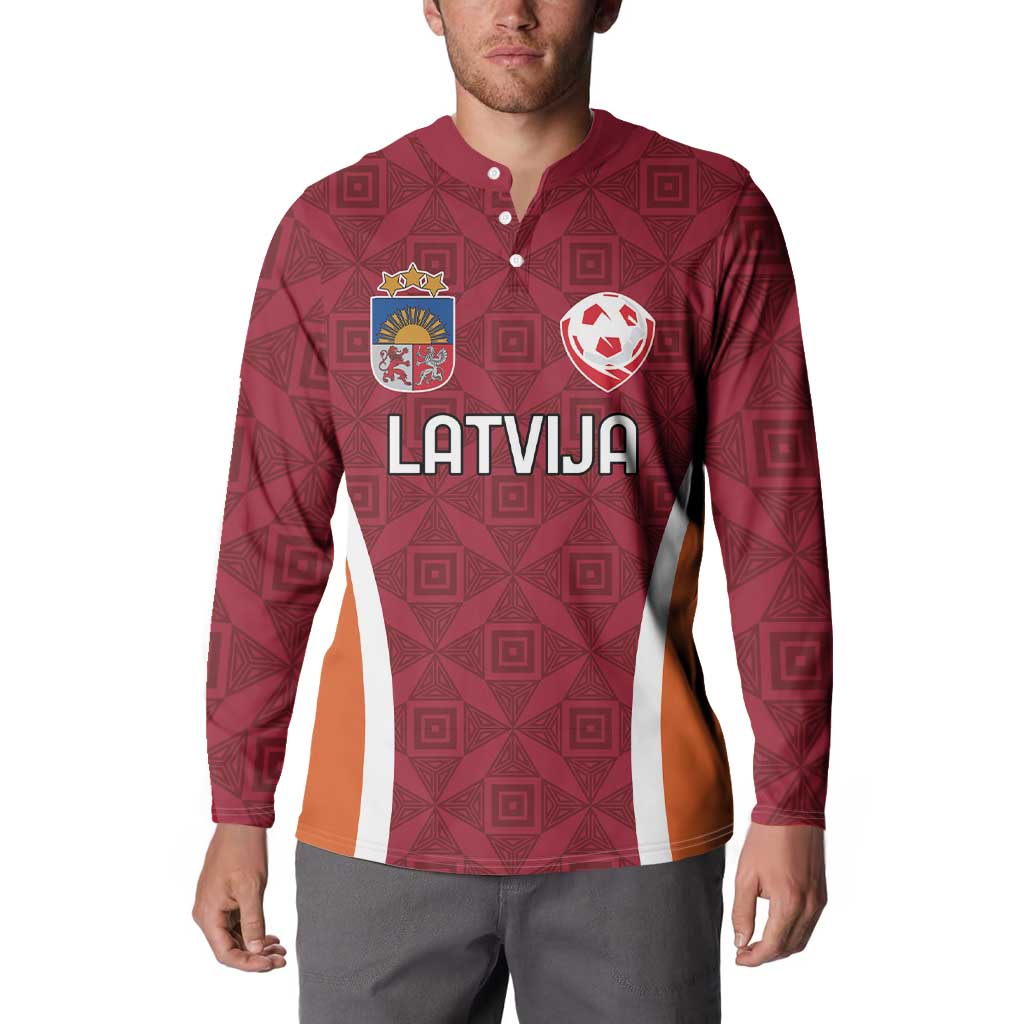 Custom Latvia Football Button Sweatshirt Latvijas Futbola Izlase