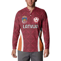 Custom Latvia Football Button Sweatshirt Latvijas Futbola Izlase