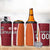 Custom Latvia Football 4 in 1 Can Cooler Tumbler Latvijas Futbola Izlase
