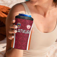 Custom Latvia Football 4 in 1 Can Cooler Tumbler Latvijas Futbola Izlase