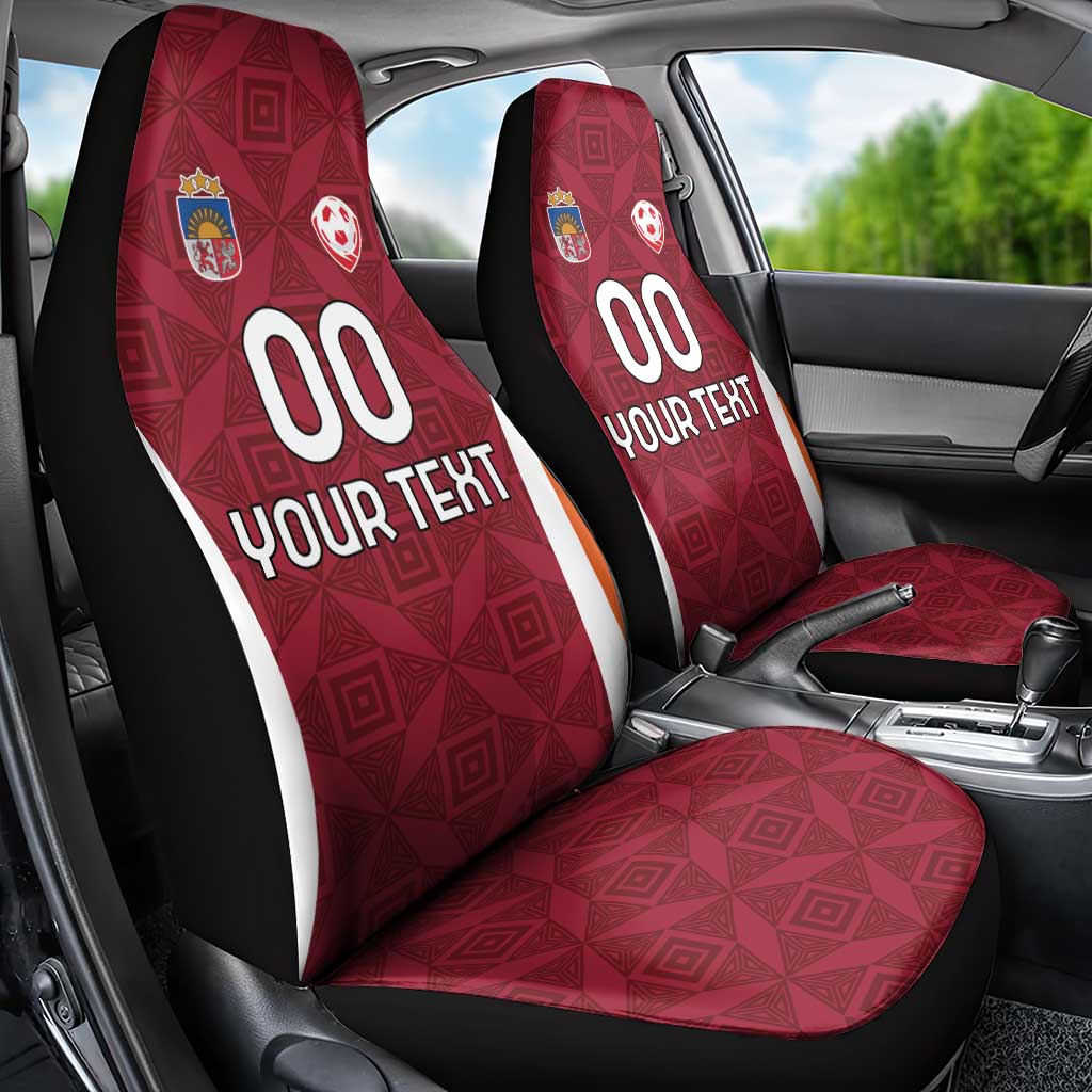 Custom Latvia Football Car Seat Cover Latvijas Futbola Izlase