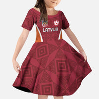 Custom Latvia Football Family Matching Mermaid Dress and Hawaiian Shirt Latvijas Futbola Izlase