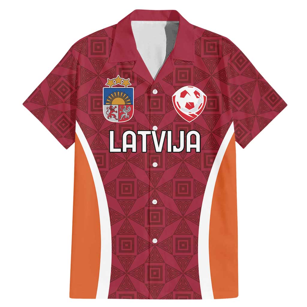 Custom Latvia Football Family Matching Mermaid Dress and Hawaiian Shirt Latvijas Futbola Izlase