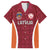 Custom Latvia Football Family Matching Off Shoulder Maxi Dress and Hawaiian Shirt Latvijas Futbola Izlase