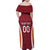Custom Latvia Football Family Matching Off Shoulder Maxi Dress and Hawaiian Shirt Latvijas Futbola Izlase