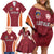 Custom Latvia Football Family Matching Off Shoulder Short Dress and Hawaiian Shirt Latvijas Futbola Izlase