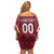 Custom Latvia Football Family Matching Off Shoulder Short Dress and Hawaiian Shirt Latvijas Futbola Izlase