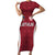 Custom Latvia Football Family Matching Short Sleeve Bodycon Dress and Hawaiian Shirt Latvijas Futbola Izlase