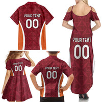 Custom Latvia Football Family Matching Summer Maxi Dress and Hawaiian Shirt Latvijas Futbola Izlase