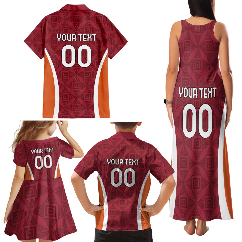 Custom Latvia Football Family Matching Tank Maxi Dress and Hawaiian Shirt Latvijas Futbola Izlase
