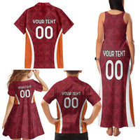 Custom Latvia Football Family Matching Tank Maxi Dress and Hawaiian Shirt Latvijas Futbola Izlase