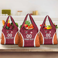 Custom Latvia Football Grocery Bag Latvijas Futbola Izlase