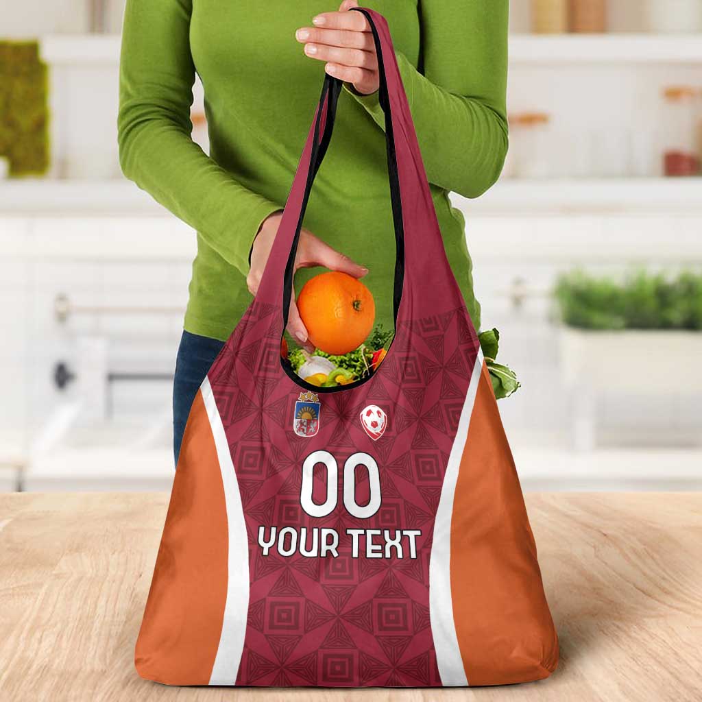 Custom Latvia Football Grocery Bag Latvijas Futbola Izlase