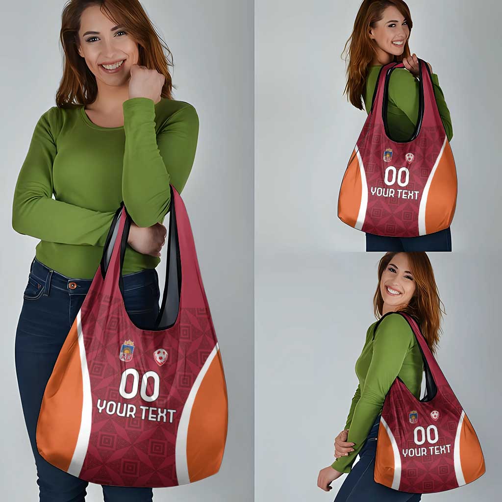 Custom Latvia Football Grocery Bag Latvijas Futbola Izlase