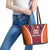 Custom Latvia Football Leather Tote Bag Latvijas Futbola Izlase