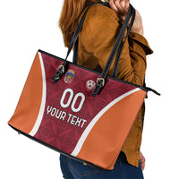 Custom Latvia Football Leather Tote Bag Latvijas Futbola Izlase