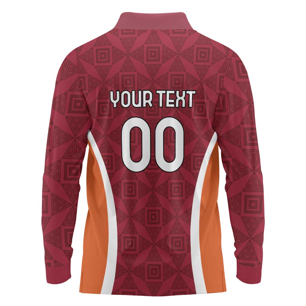 Custom Latvia Football Long Sleeve Polo Shirt Latvijas Futbola Izlase