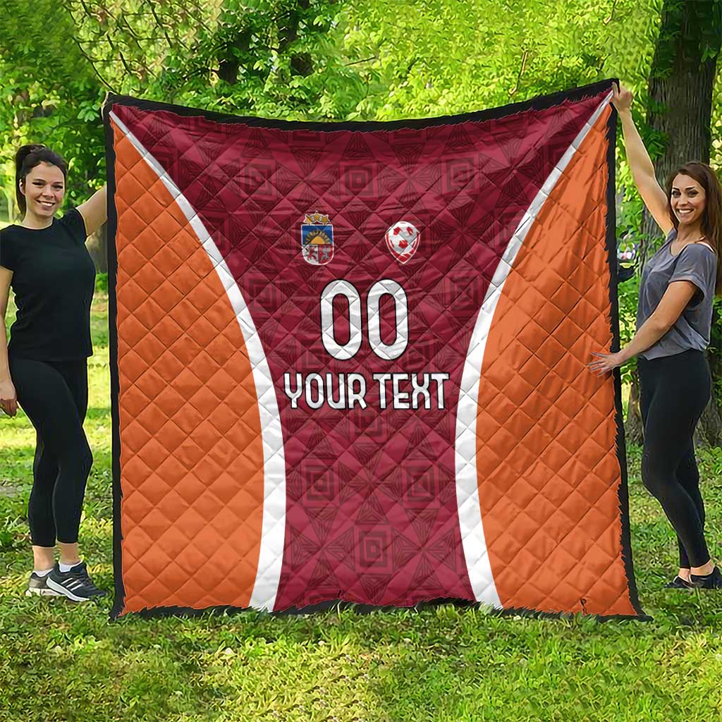 Custom Latvia Football Quilt Latvijas Futbola Izlase