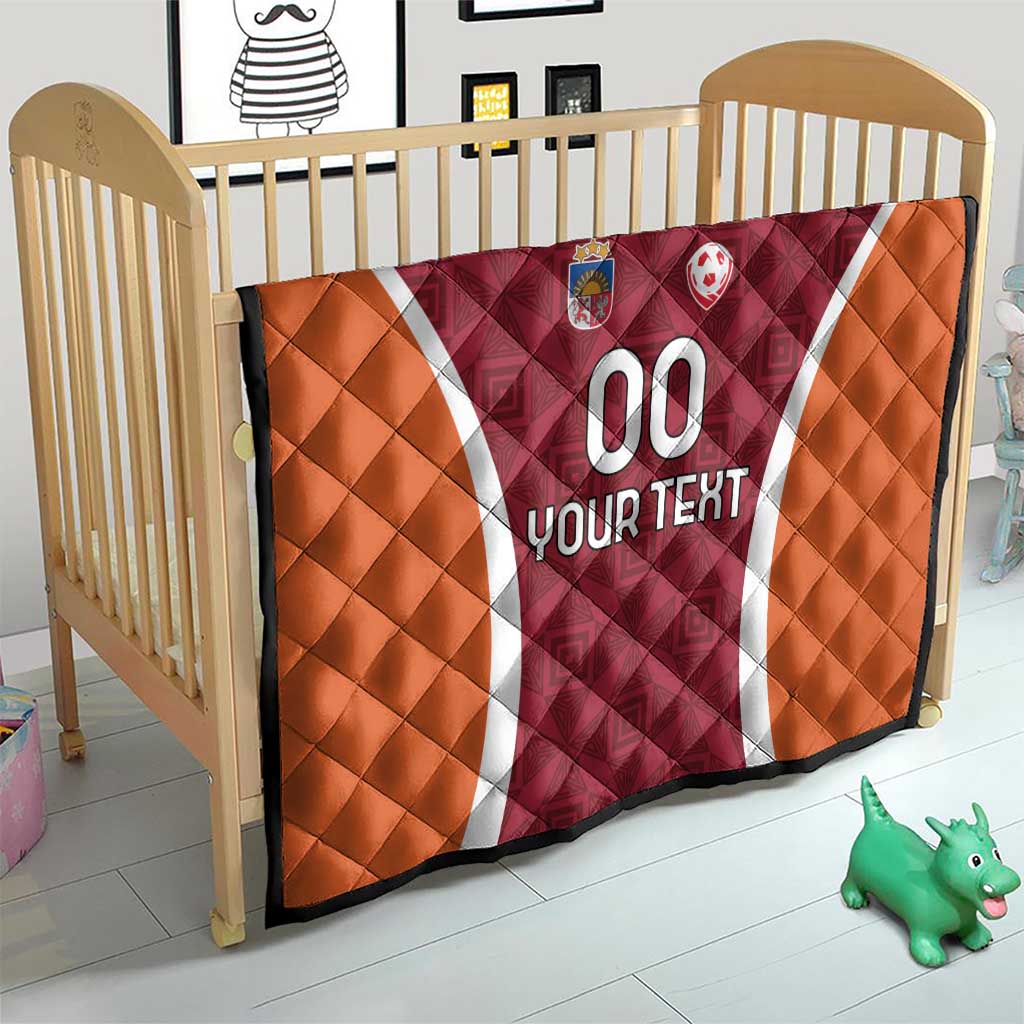 Custom Latvia Football Quilt Latvijas Futbola Izlase