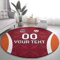 Custom Latvia Football Round Carpet Latvijas Futbola Izlase