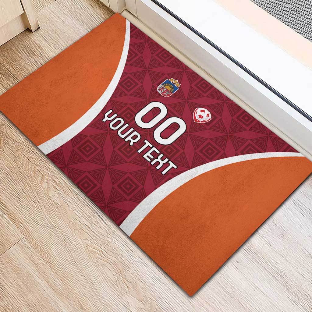 Custom Latvia Football Rubber Doormat Latvijas Futbola Izlase