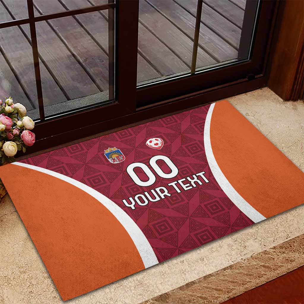 Custom Latvia Football Rubber Doormat Latvijas Futbola Izlase