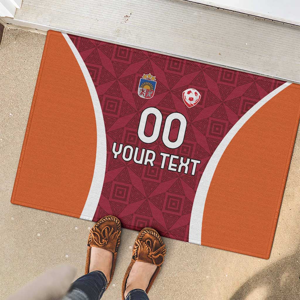 Custom Latvia Football Rubber Doormat Latvijas Futbola Izlase