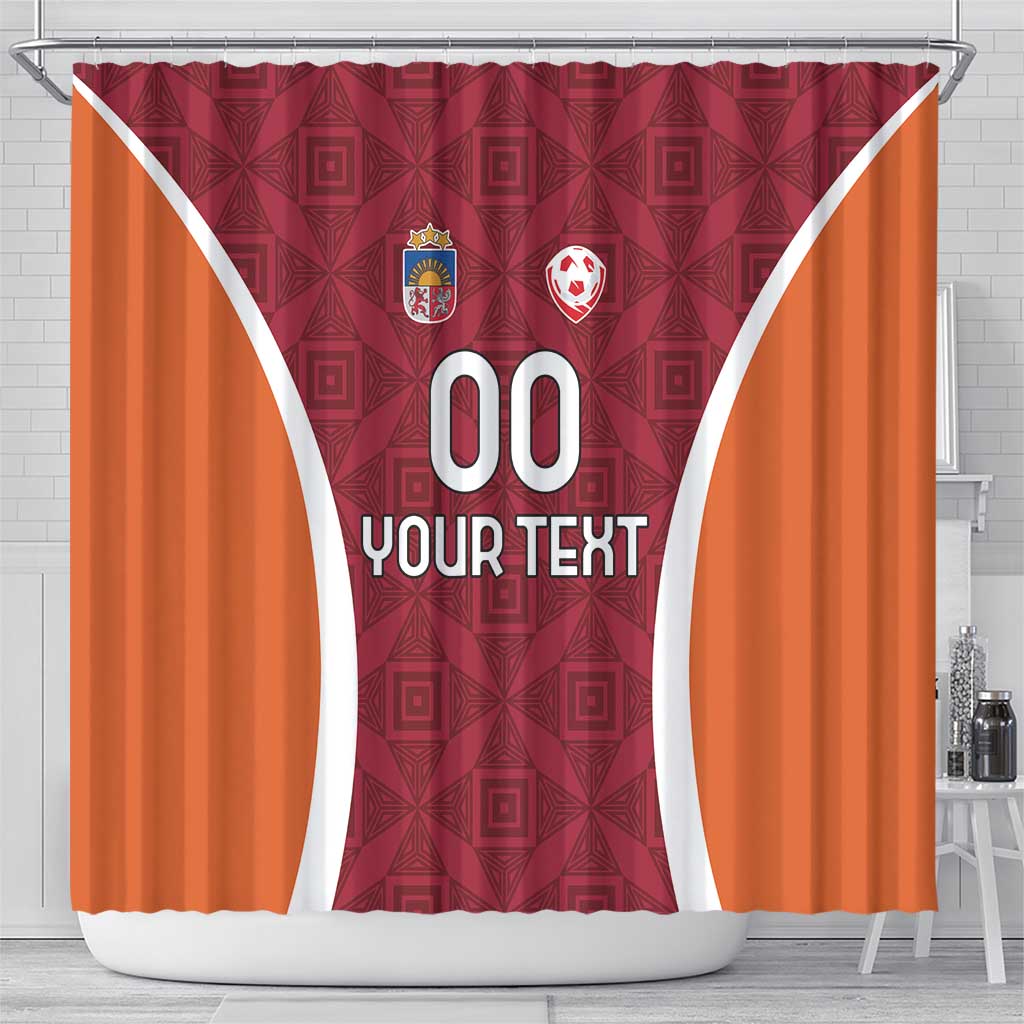 Custom Latvia Football Shower Curtain Latvijas Futbola Izlase