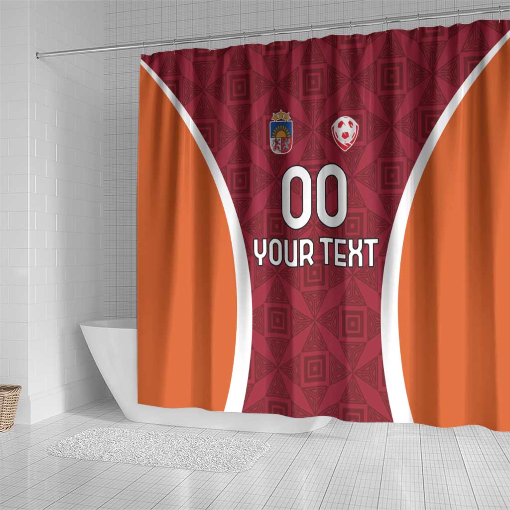 Custom Latvia Football Shower Curtain Latvijas Futbola Izlase