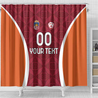 Custom Latvia Football Shower Curtain Latvijas Futbola Izlase