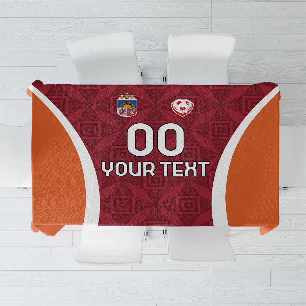 Custom Latvia Football Tablecloth Latvijas Futbola Izlase