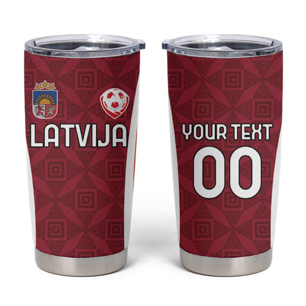 Custom Latvia Football Tumbler Cup Latvijas Futbola Izlase