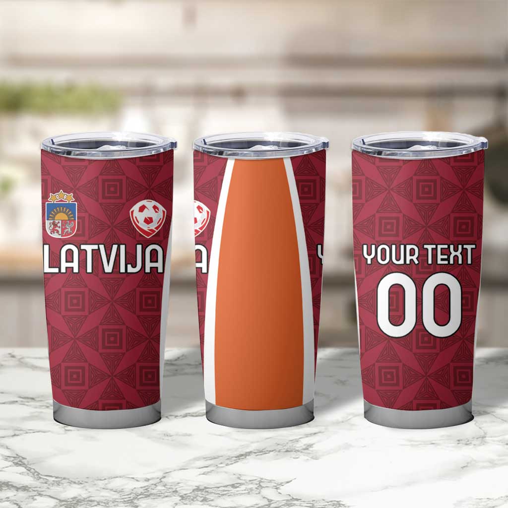 Custom Latvia Football Tumbler Cup Latvijas Futbola Izlase