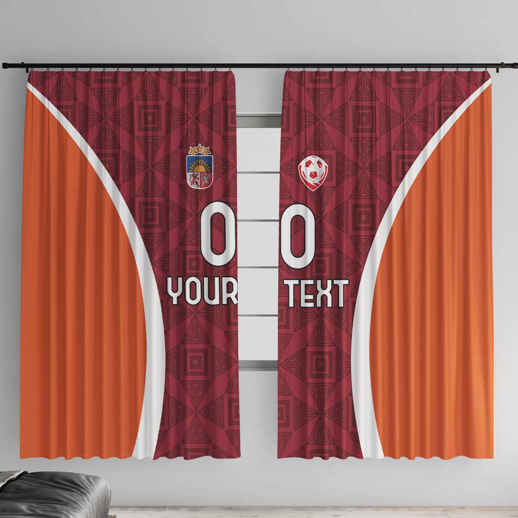 Custom Latvia Football Window Curtain Latvijas Futbola Izlase