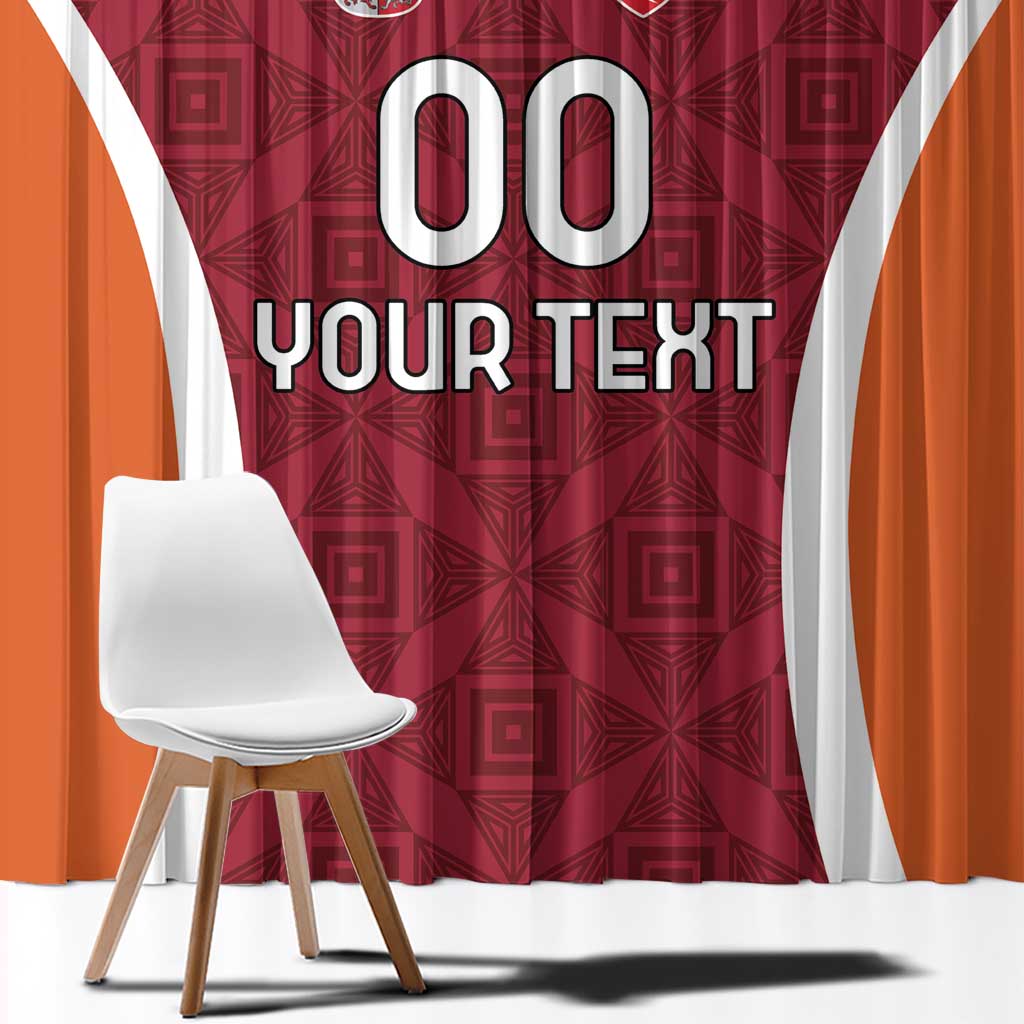 Custom Latvia Football Window Curtain Latvijas Futbola Izlase