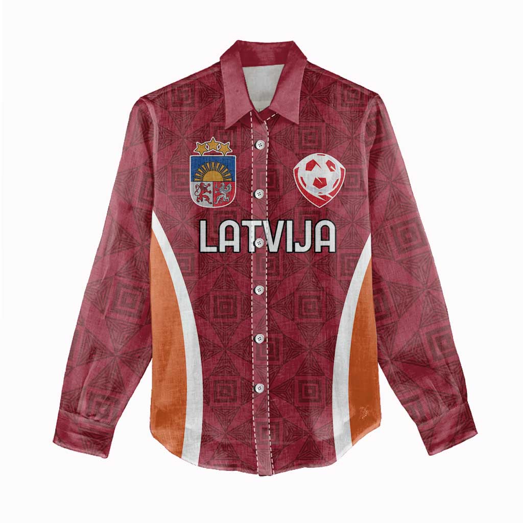 Custom Latvia Football Women Casual Shirt Latvijas Futbola Izlase