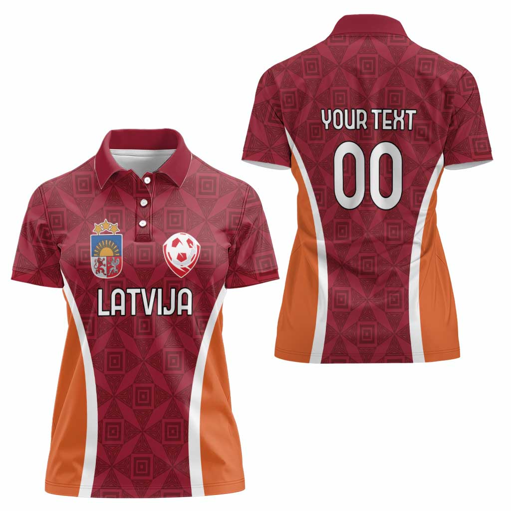 Custom Latvia Football Women Polo Shirt Latvijas Futbola Izlase