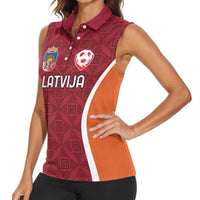Custom Latvia Football Women Sleeveless Polo Shirt Latvijas Futbola Izlase