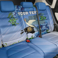 Personalized Estonia Back Car Seat Cover Barn Swallow Cornflower Flower