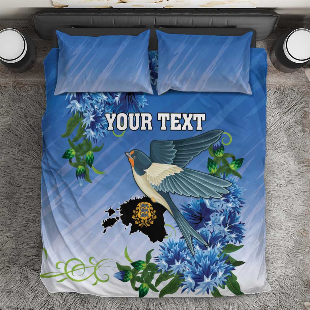 Personalized Estonia Bedding Set Barn Swallow Cornflower Flower