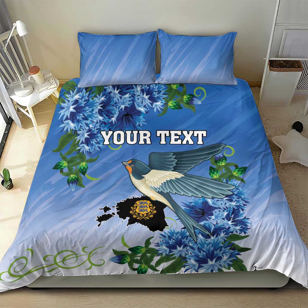 Personalized Estonia Bedding Set Barn Swallow Cornflower Flower