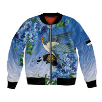 Personalized Estonia Bomber Jacket Barn Swallow Cornflower Flower