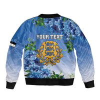 Personalized Estonia Bomber Jacket Barn Swallow Cornflower Flower