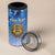 Personalized Estonia 4 in 1 Can Cooler Tumbler Barn Swallow Cornflower Flower
