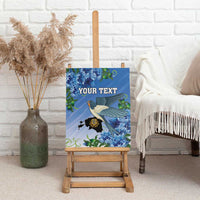 Personalized Estonia Canvas Wall Art Barn Swallow Cornflower Flower