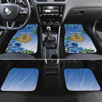 Personalized Estonia Car Mats Barn Swallow Cornflower Flower