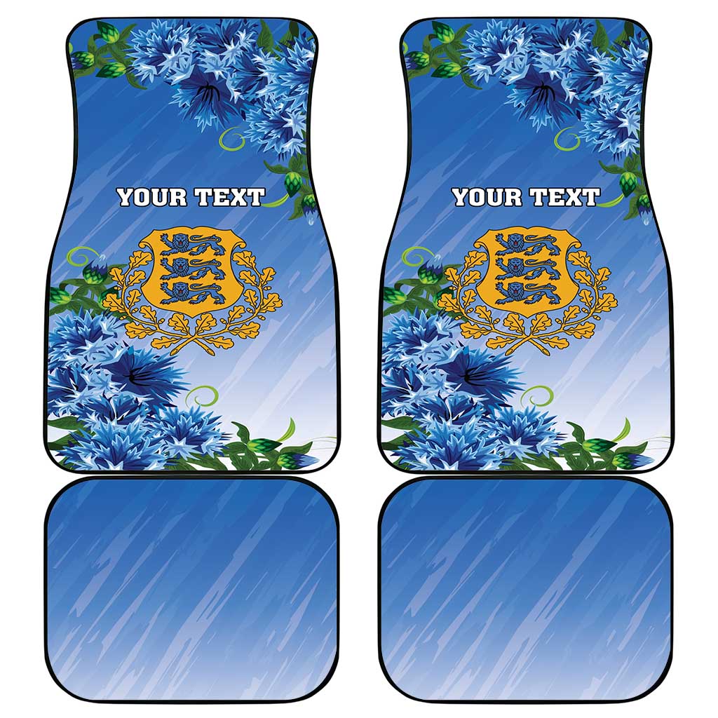 Personalized Estonia Car Mats Barn Swallow Cornflower Flower