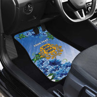 Personalized Estonia Car Mats Barn Swallow Cornflower Flower