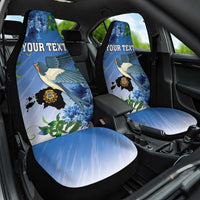 Personalized Estonia Car Seat Cover Barn Swallow Cornflower Flower